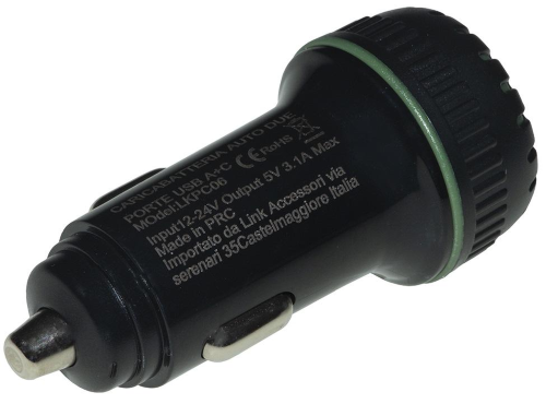 CARICA BATTERIA DA AUTO 5 VOLT 3A 2 PORTE USB A+C